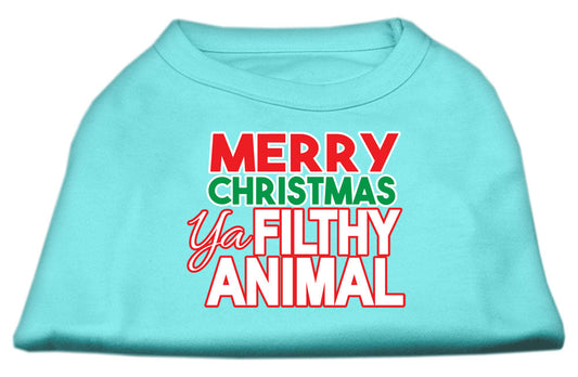 Christmas Pet Dog & Cat Shirt, "Merry Christmas Ya Filthy Animal"