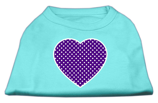 Pet Shirt "Swiss Dots Purple Heart"