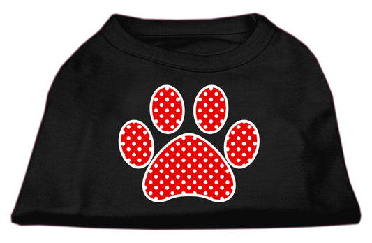 Pet Shirt "Swiss Dots Red Paw"