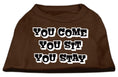 Load image into Gallery viewer, Pet Dog & Cat Shirt Screen Printed, "You Come, You Sit, You Stay"
