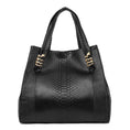 Load image into Gallery viewer, Large Black Python Shopper Bag
