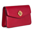 Load image into Gallery viewer, Red Leather Clutch with Custom Swarovski Stone
