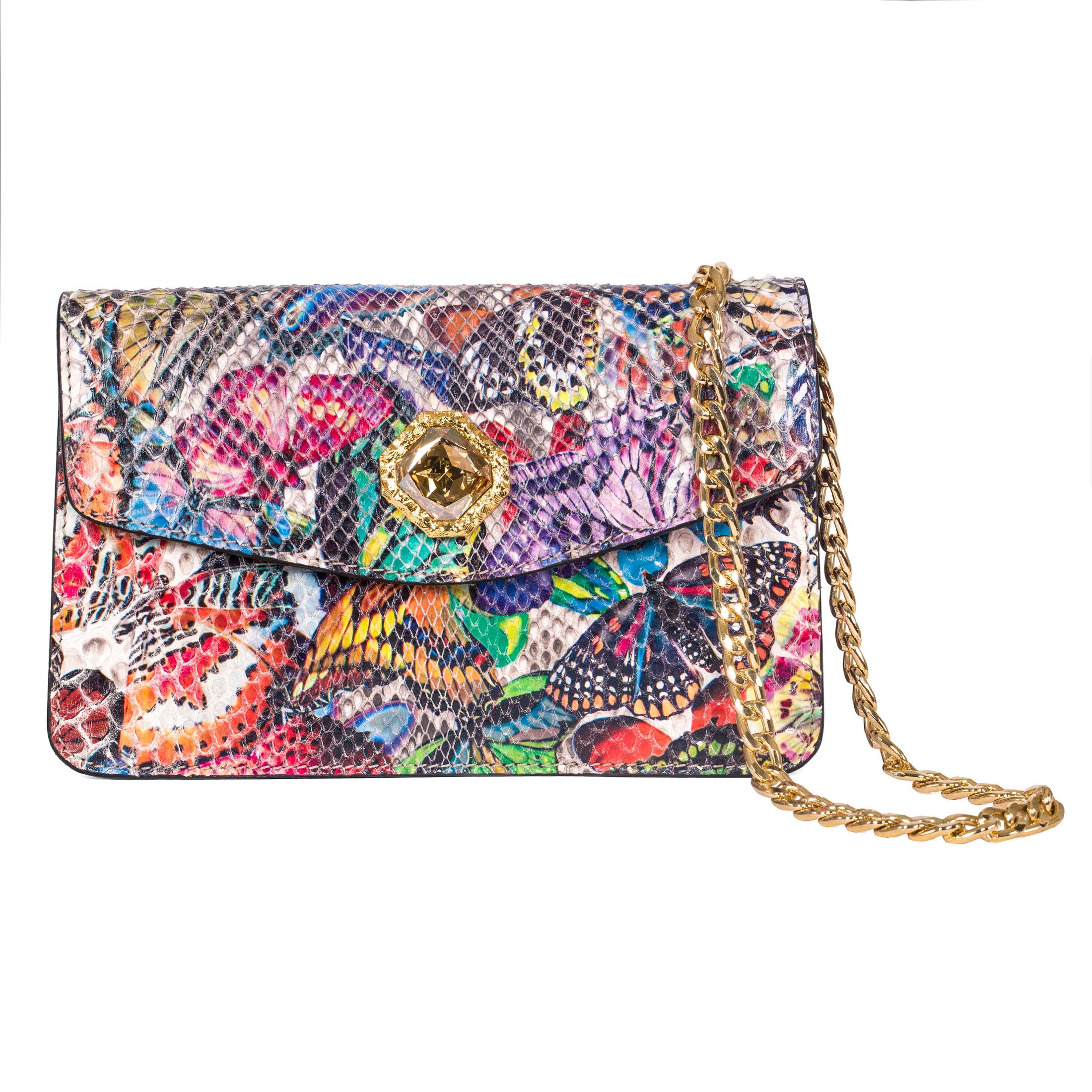 Butterfly Clutch  With Custom Swarovski Stone