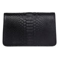 Load image into Gallery viewer, Black Python Clutch with Custom Swarovski Stone
