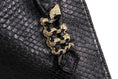 Load image into Gallery viewer, Large Black Python Shopper Bag
