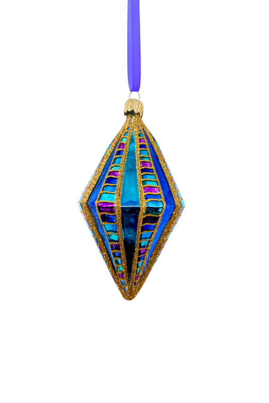 Stardust Diamond Glass Ornament - Southlake Paws