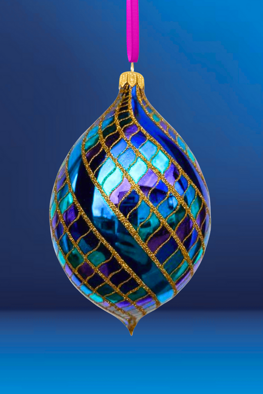 Stardust Spinner Glass Ornament - Southlake Paws