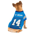 Load image into Gallery viewer, NFL Detroit Lions Amon-Ra St. Brown Striped Mesh Dog Jersey
