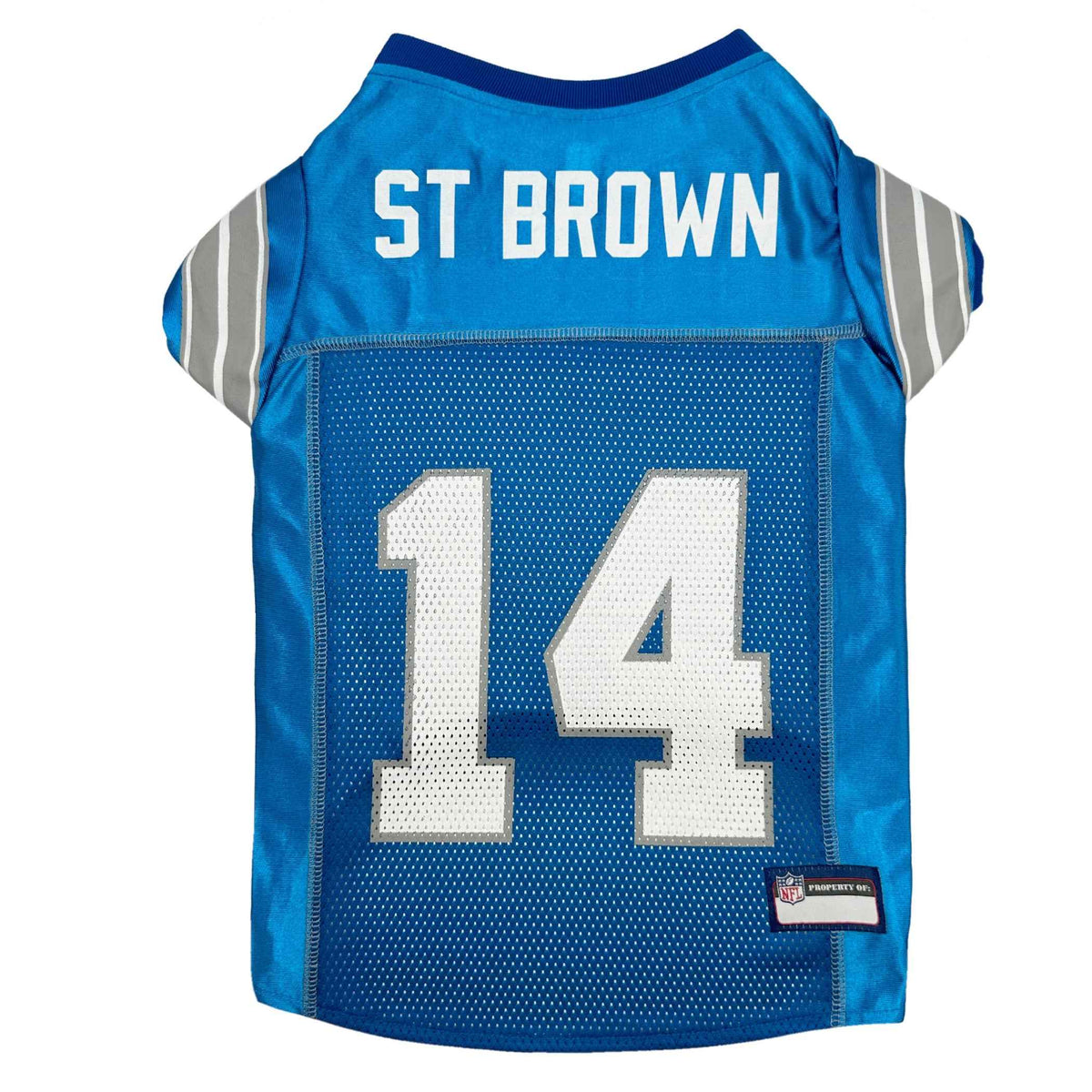 NFL Detroit Lions Amon-Ra St. Brown Striped Mesh Dog Jersey