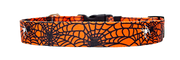 Spider Web Orange Dog Collar