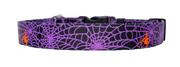 Spider Web Purple Dog Collar