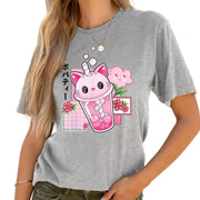 Boba Tea Cat Cup T-Shirt 