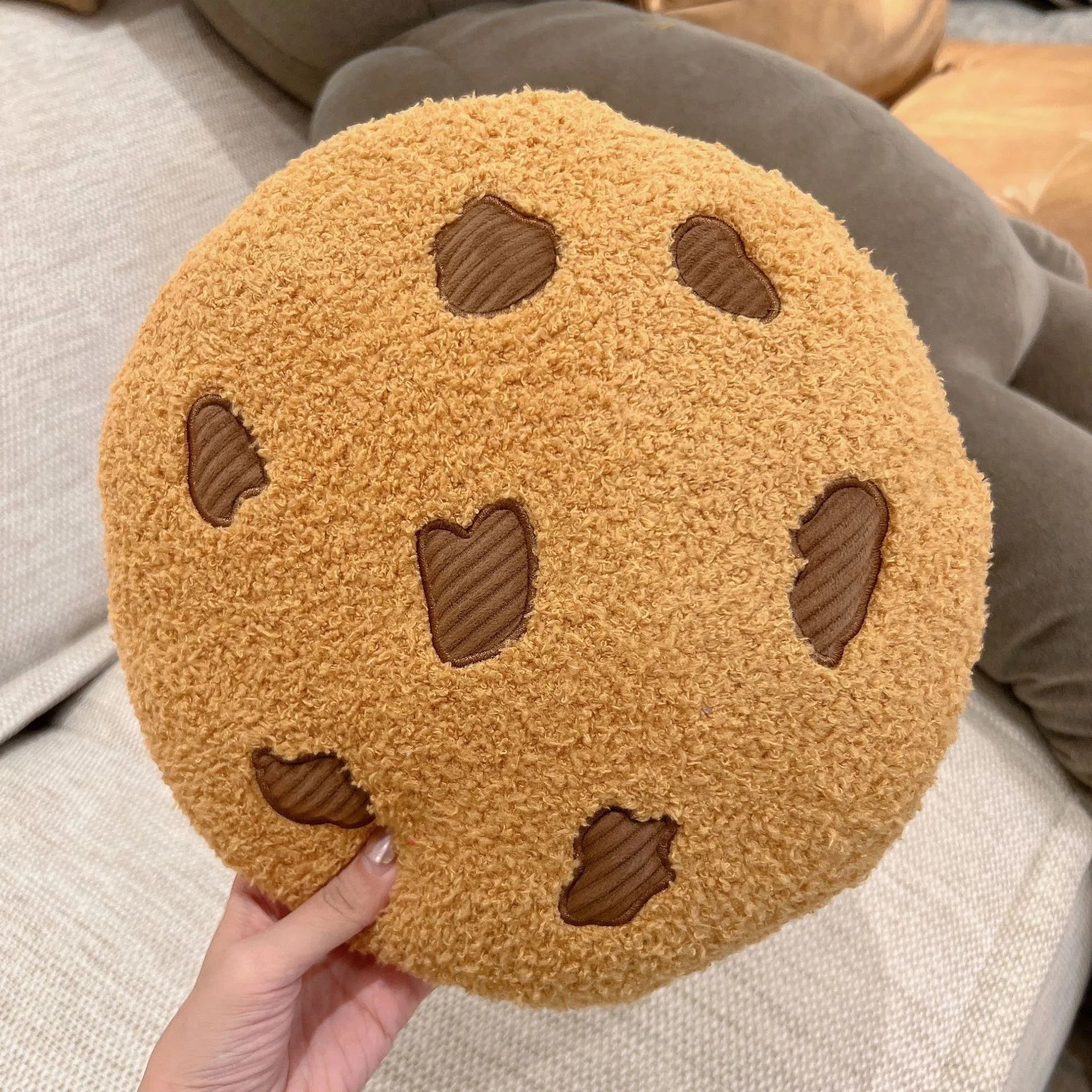 Chocolate Chip Cookie Plushie Pillow 