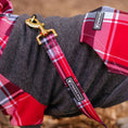 Load image into Gallery viewer, Frenchie Dog Hoodie - Scarlet Plaid

