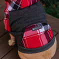 Load image into Gallery viewer, Frenchie Dog Hoodie - Scarlet Plaid
