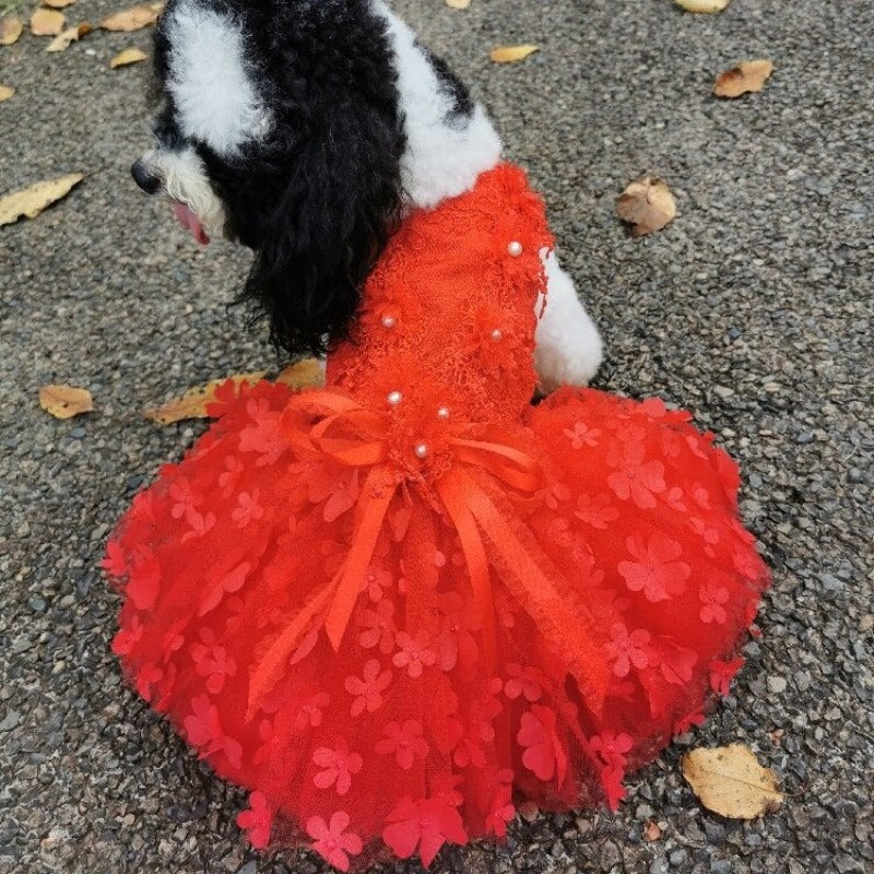 Designer Handmade "Scarlett" Dog Party Dress - Southlake Paws
