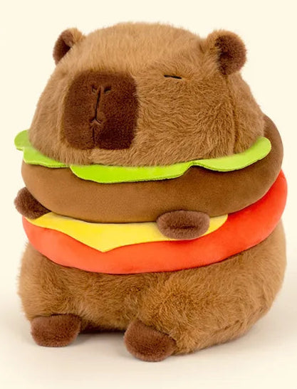 Capybara Hamburger Plushie 