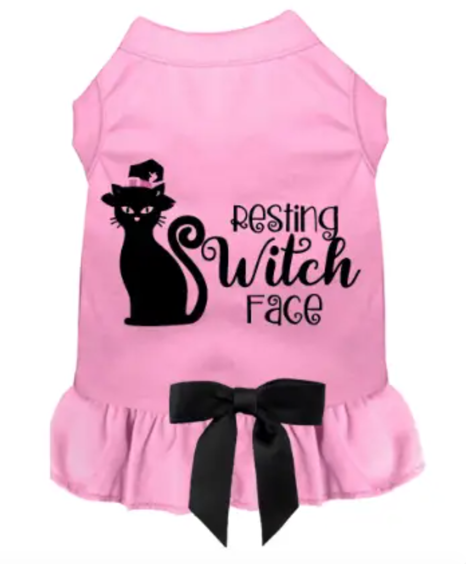 Resting Witch Face Dog Dress 