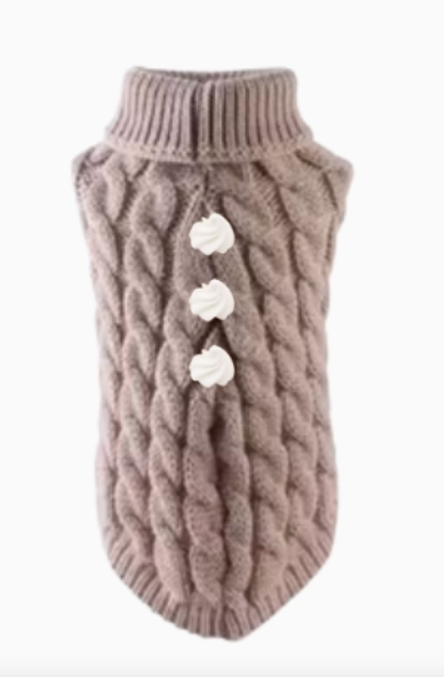 Pumpkin Pie Pearl Knit Dog Sweater - image 2