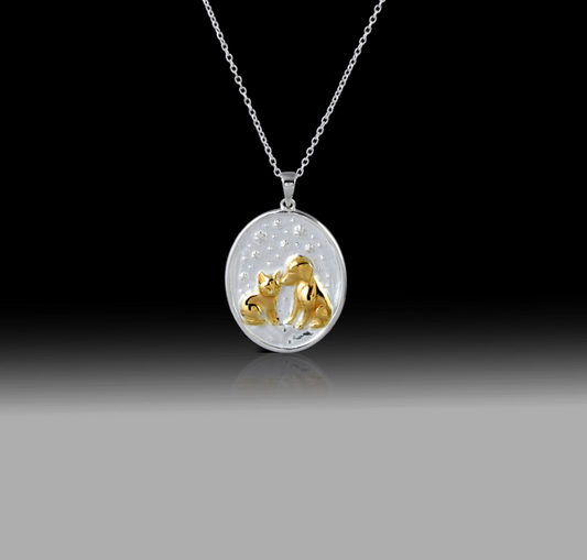 Paws of Love Pendant- 925 Sterling Silver