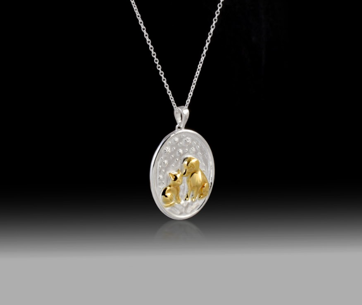 Paws of Love Pendant- 925 Sterling Silver