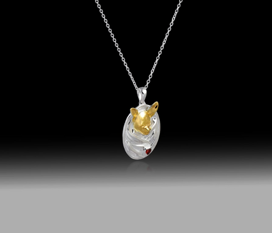 Chihuahua in a Blanket Necklace- 925 Sterling Silver