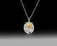 Load image into Gallery viewer, Chihuahua in a Blanket Necklace- 925 Sterling Silver
