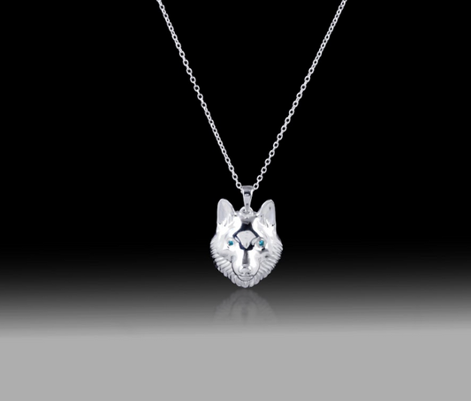 Husky Necklace- 925 Sterling Silver