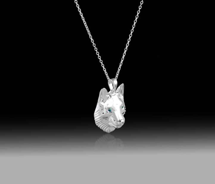 Husky Necklace- 925 Sterling Silver