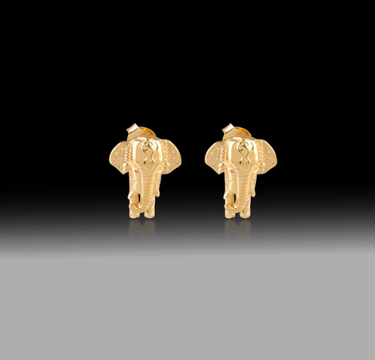 Elephant Stud Earrings- 925 Sterling Silver