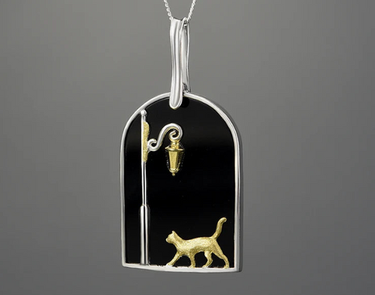 Cat Under The Lamp Pendant
