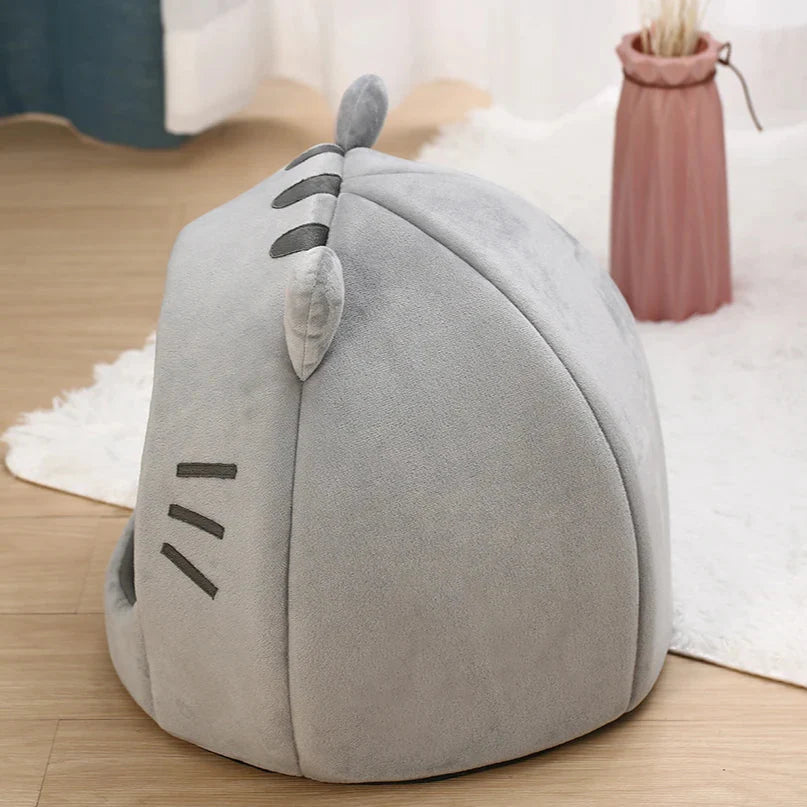 Cute Cat Shaped Cat Bed 