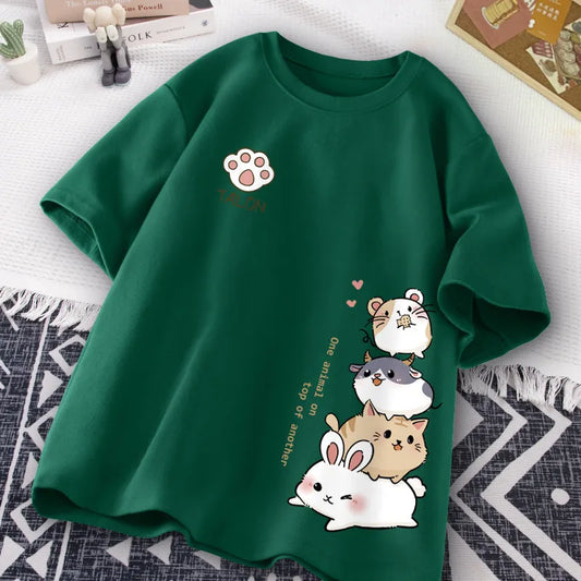 Cute Animal Stack T-Shirt 
