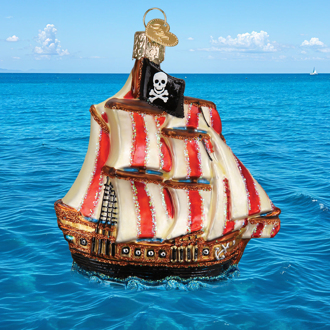 Pirate Ship Ornament - Southlake Paws