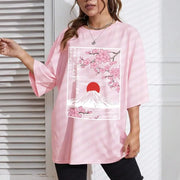 Pink Sakura Mount Fuji T-Shirt 