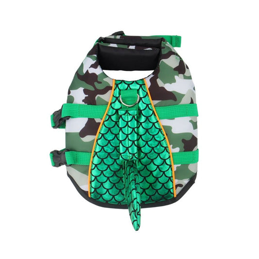 Camo Shark Dog Life Jacket - Southlake Paws