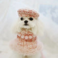 Load image into Gallery viewer, Tres Chic Pink Tweed Dog Coat, Hat & Leash Set
