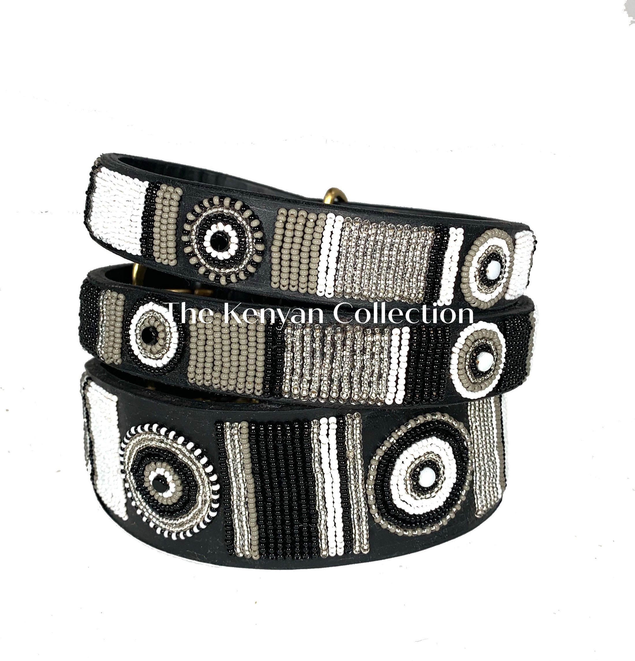 TKC Shades of Grey Beaded Dog Lead