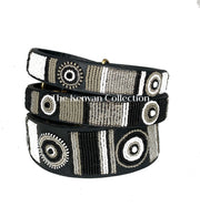 TKC Shades of Grey Beaded Dog Collar