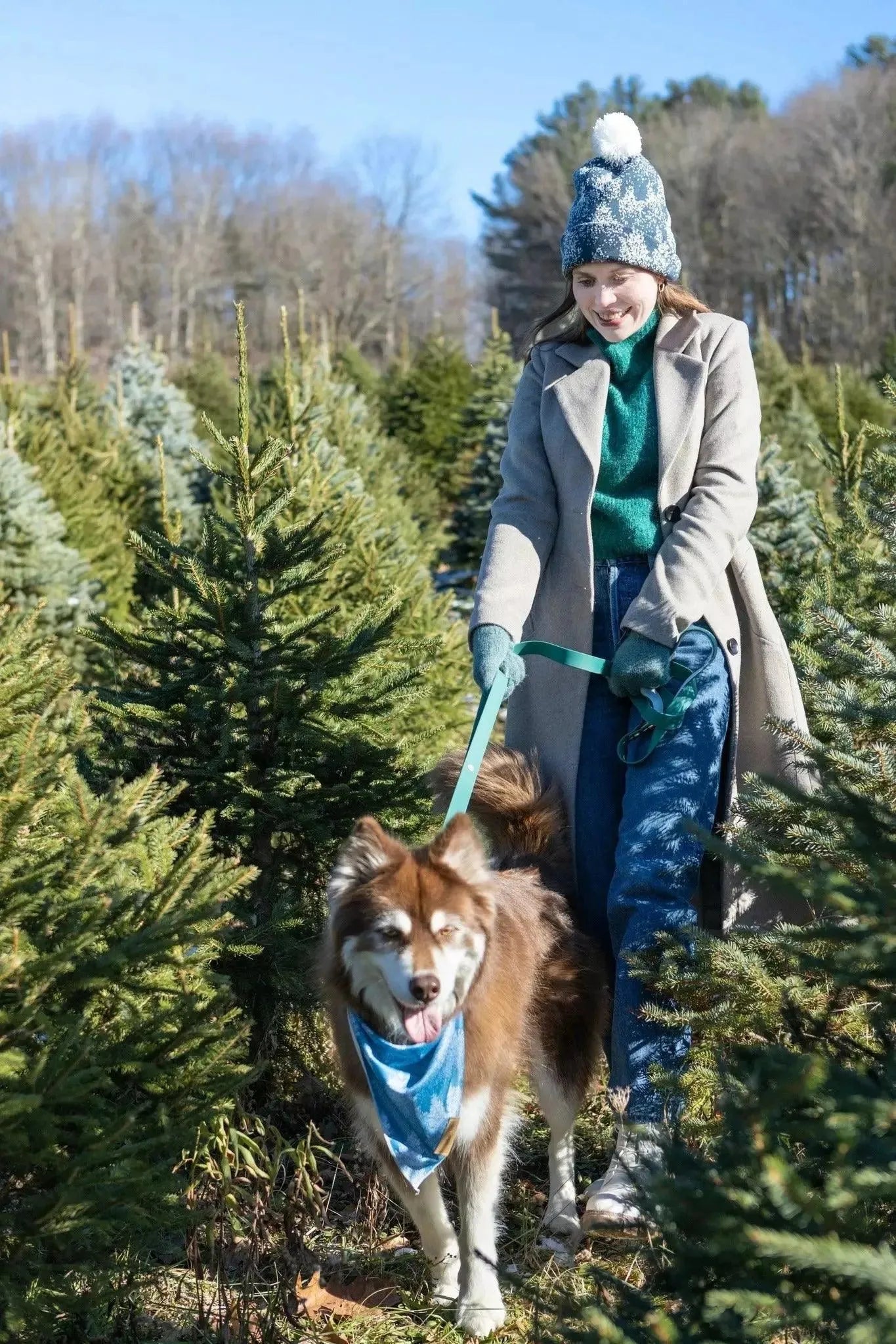 Siberian Spruce Dog Bandana & Matching Keychain - Southlake Paws