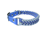 Fishtail Hand Braided Dog Collar in Lavender & Smoke