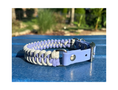 Load image into Gallery viewer, Fishtail Hand Braided Dog Collar in Lavender & Smoke - Southlake Paws
