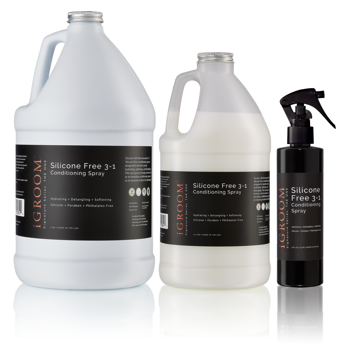 Dog Silicone Free 3-1 Conditioning/Detangling Spray Gallon by iGroom