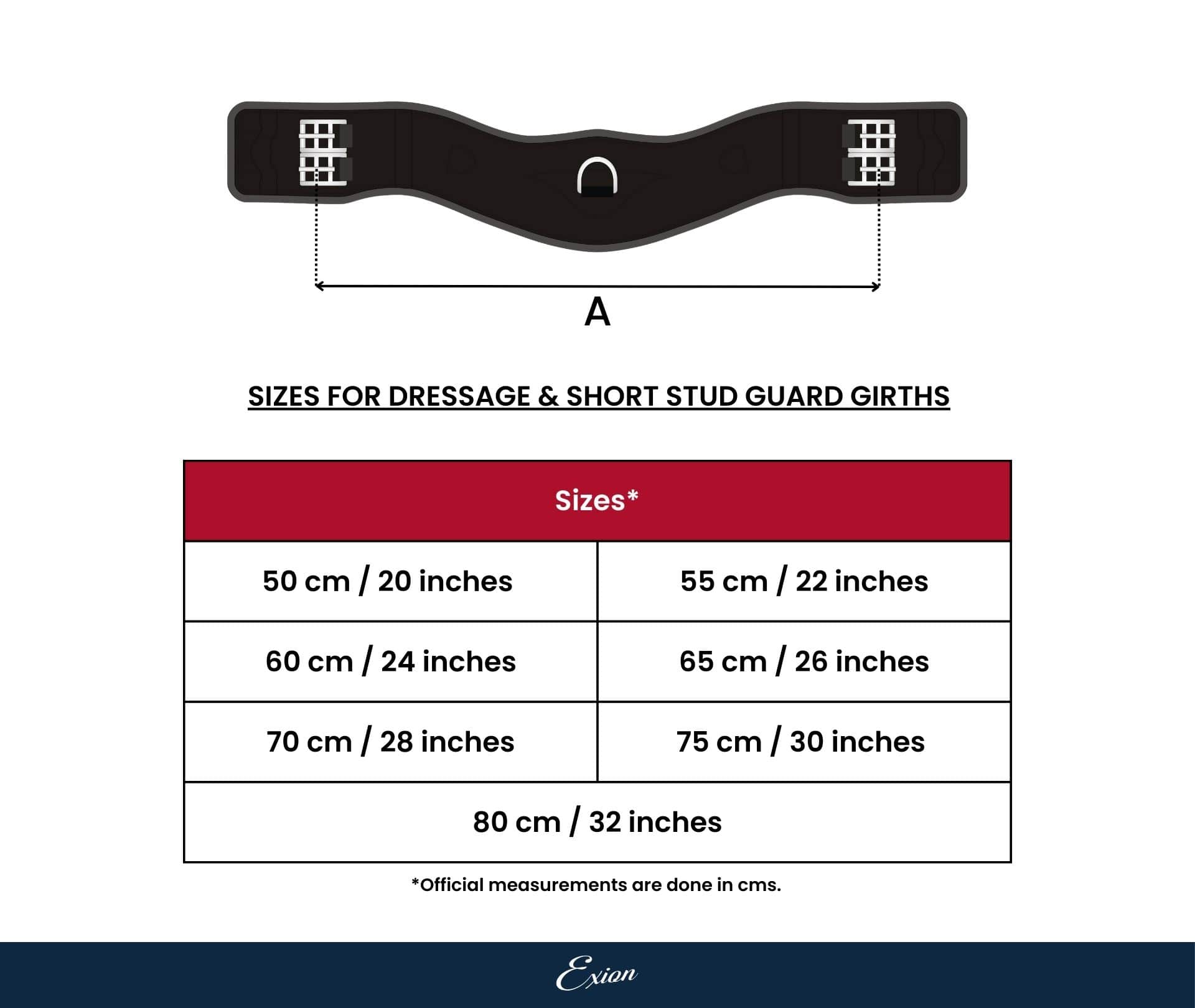 ExionPro Short Stud Guard Girth - Southlake Paws