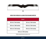ExionPro 'AdaptLine' Belly Guard Girth - Grey Elastic With White Lines