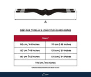 ExionPro 'AdaptLine' Wave Over Lay Girth - Navy Blue Elastic with White Lines