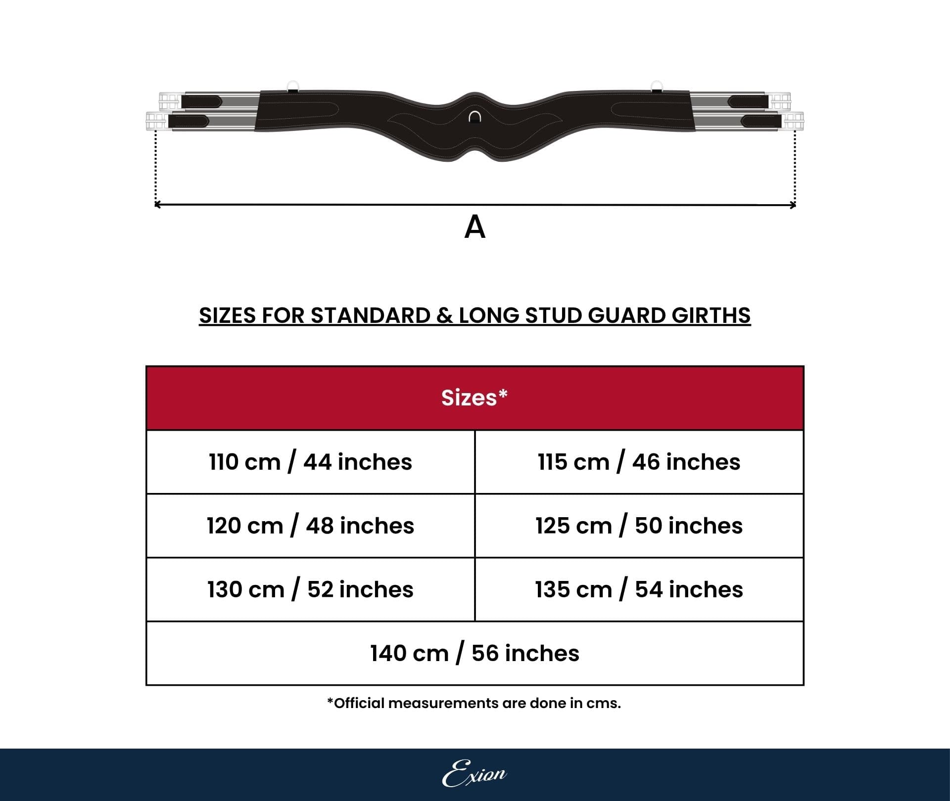 ExionPro Fancy Stitched Snap Over Lay Girth - Matching Elastic