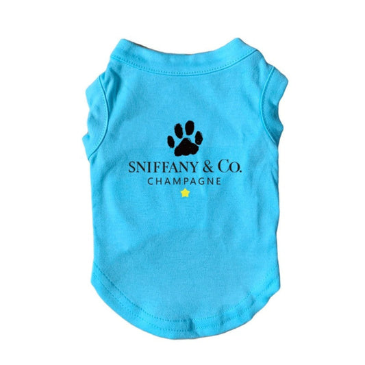 Blue “Sniffany & Co" Dog T-Shirt - Southlake Paws