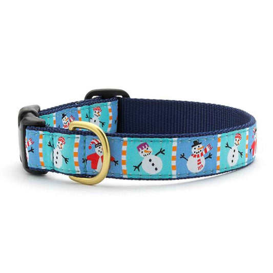 Up Country Snowman Cast Brass Dog Collar