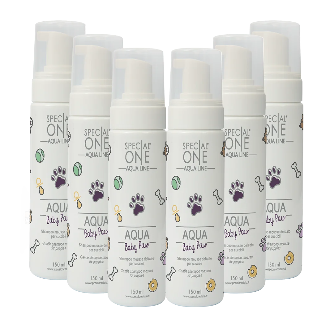 Aqua Baby Paw Foaming Shampoo box of 6 150 ml by Special One professional dog grooming tool Southlake Paws